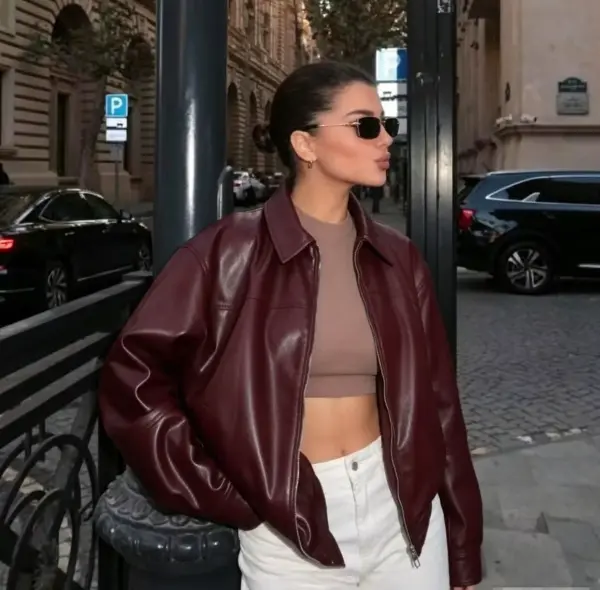 Veste Similicuir Oversize